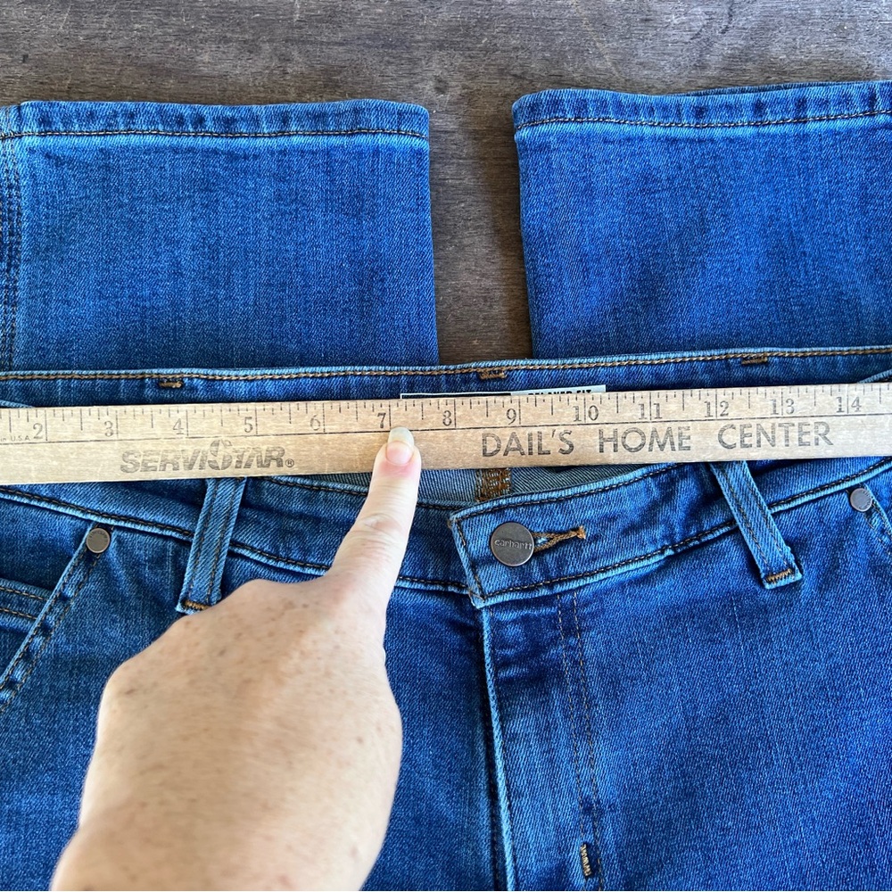 Carhartt Rugged Flex Relaxed Fit Double Front Jean Womens Sz 12S 105110-H97 NWT - Picture 4 of 15